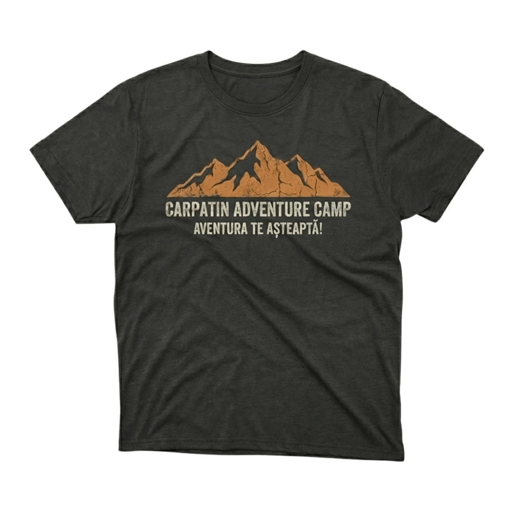 Tricou Carpatin Mountain Call – Cărbune Vintage