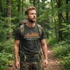 Tricou Carpatin Mountain Call – Vintage Charcoal